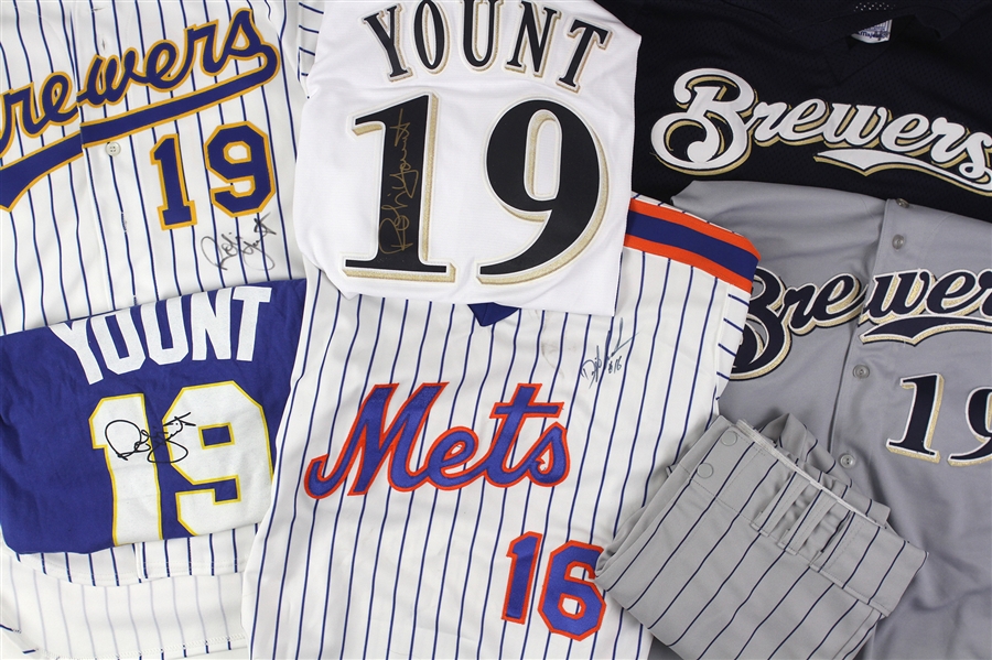 1980’s – 2000’s  Robin Yount Milwaukee Brewers Autographed Jersey, Store Model, Replica Jersey, T-Shirt Collection (Lot of 12) JSA