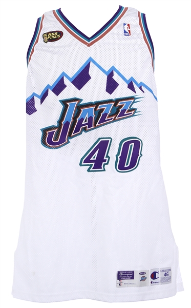 1998 Shandon Anderson Utah Jazz NBA Finals Game Worn Jersey (MEARS A10)