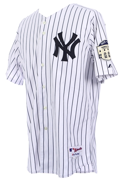 2008 Andy Pettitte New York Yankees Home Jersey (MEARS A5) W/ All Star & Yankee Stadium Patch
