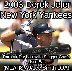 2003 Derek Jeter New York Yankees Rare Air Dry Louisville Slugger Professional Model Game Used Bat (MEARS A9/Lee Smith LOA/JSA) From Collection of Teammate Lee Smith)