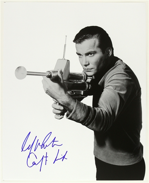 1966-1968 William Shatner Star Trek (pointing gun) Signed LE 16x20 B&W Photo (JSA)
