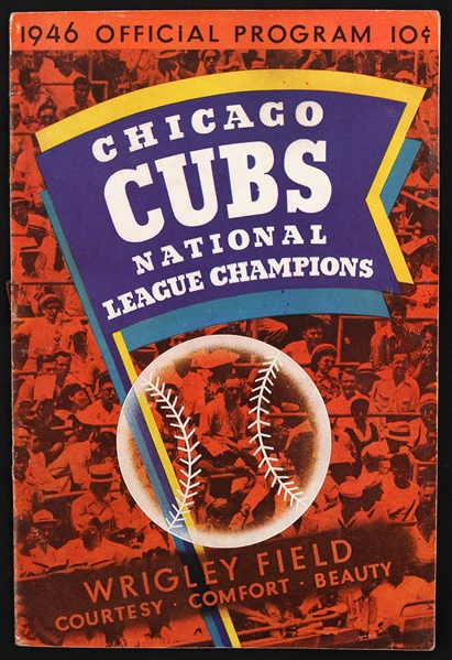 1946 Official Program Chicago Cubs 