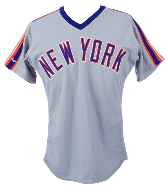 1988 Bob Ojeda New York Mets Team Issued Road Gray Jersey (MEARS LOA)