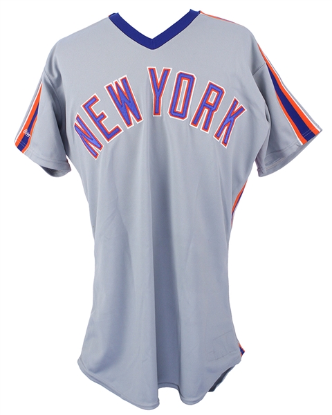 1989 David West New York Mets Game Used Jersey (MEARS LOA)