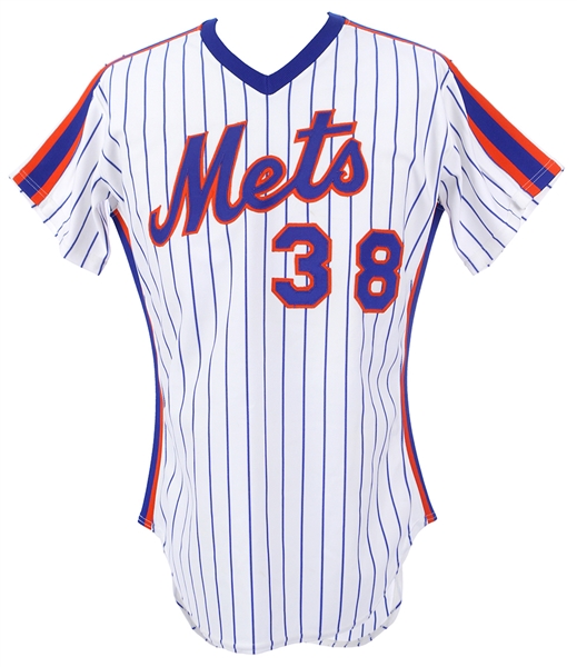 1984 Tim Leary New York Mets Game Used Jersey (MEARS LOA)