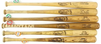 1970’s Professional Model Game Used bat Collection Lot of 6 w/ Jamie Quirk, Hal King, Leron Lee and more (MEARS LOA)