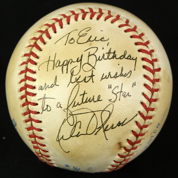 1985-89 Rawlings Official American League Bobby Brown Game Used Baseball signed by Dan Plesac (JSA)