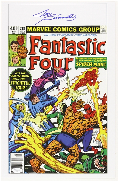1980 Joe Sinnott Fantastic Four #218 Signed 11x17 Print (JSA) 