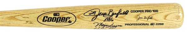 1986 Jesse Barfield Toronto Blue Jays Signed Cooper Professional Model Game Used Bat (MEARS LOA/JSA)