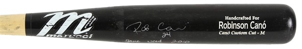 2010 Robinson Cano New York Yankees Signed Marucci Professional Model Game Used Bat (MEARS A9/JSA)