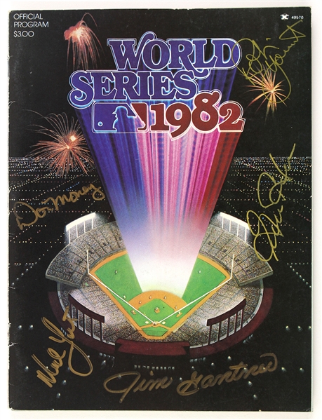 1982 World Series Signed Official Program (JSA)
