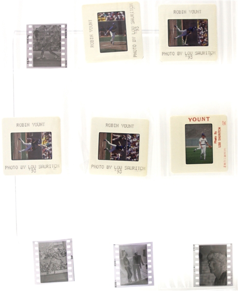 1990s Robin Yount Milwaukee Brewers Color Slides and Negatives (Lot of 130+)