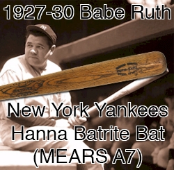 1927-1930 Babe Ruth New York Yankees Hanna Batrite Bat Wing Professional Model Bat (MEARS A7) “Grandpa’s Pride & Joy)
