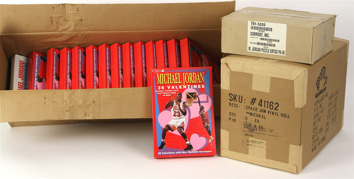 1990s Michael Jordan Valentines, Puzzles, Space Jam Dolls (Lot of 45+)