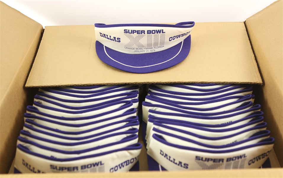 1979 Super Bowl XIII Dallas Cowboys Visors (Lot of 46)