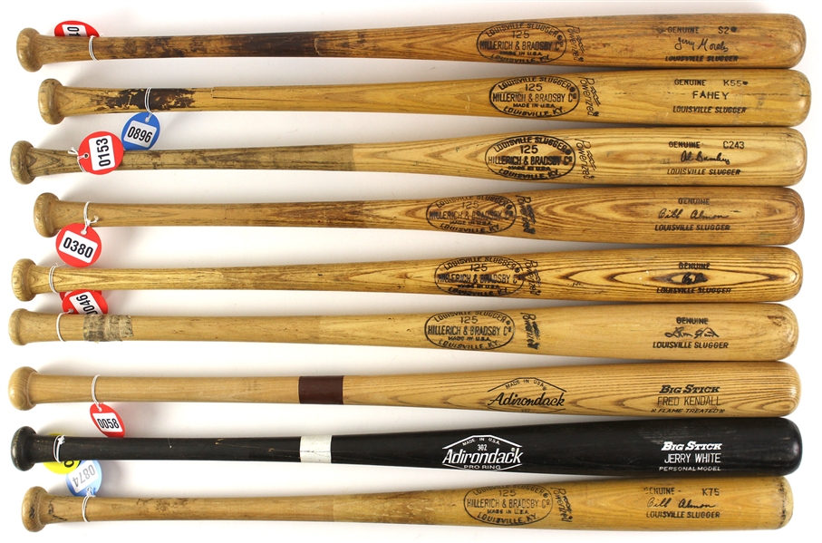 1960’s – 1980’s Professional Model Game Used bat Collection Lot of 25 w/ Rico Carty, Ray Fosse, Al Bumbry, Bob Boone, Bob Horner, Jim Hickman, and more (MEARS LOA)