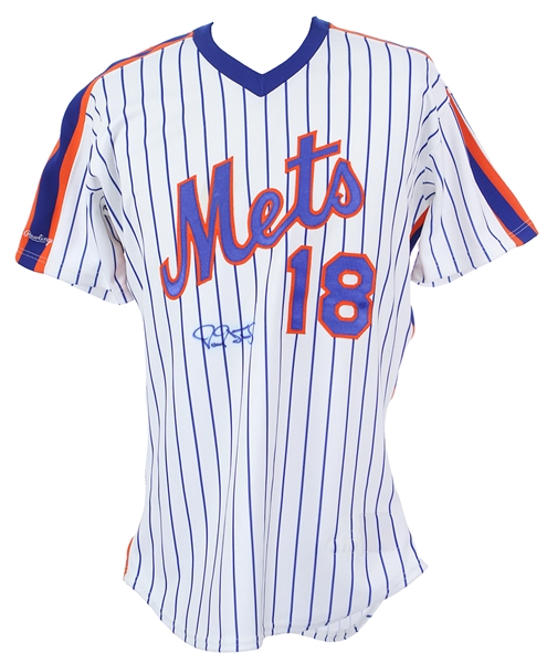 1990 Darryl Strawberry New York Mets Scoreboard Signed Jersey (JSA)