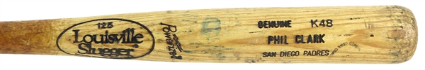 1993-95 Phil Clark San Diego Padres Louisville Slugger Professional Model Game Used Bat (MEARS LOA)