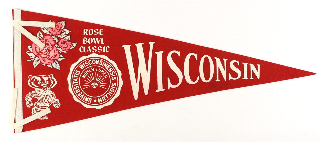1950s-1960s Wisconsin Badger Pennants and Programs (Lot of 6)