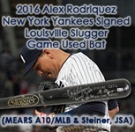 2016 (August 12) Alex Rodriguez New York Yankees Signed Louisville Slugger Professional Model Game Used Bat (MEARS A10/MLB Hologram/Steiner/JSA) Final MLB Game
