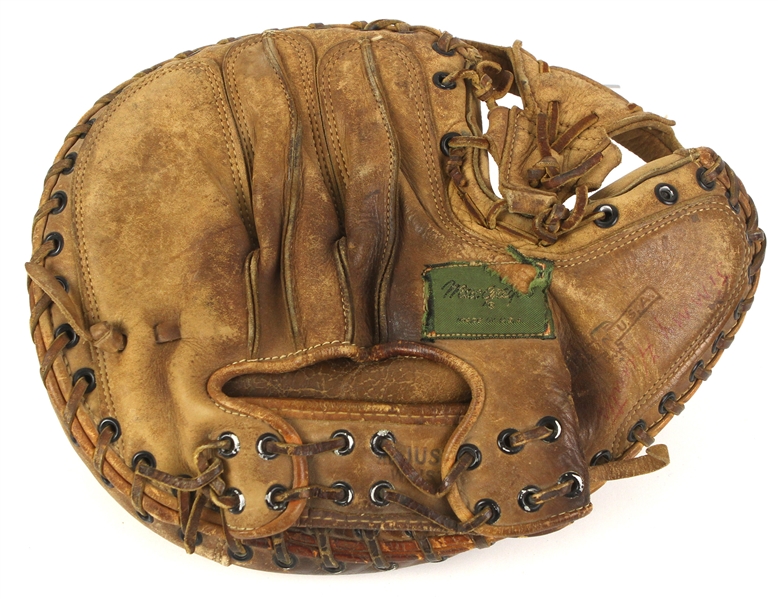 1968-1970s Jim “Catfish” Hunter Catcher’s Mitt & Glove Collection (MEARS LOA) Attributed To Have Caught His Perfect Game