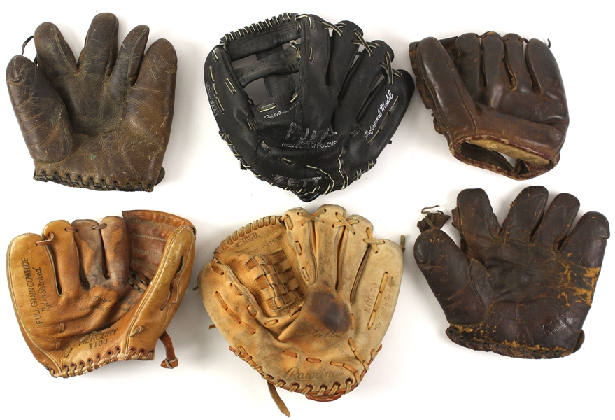 1940s - 1980s Vintage Baseball Gloves (Lot of 12)