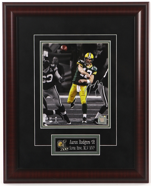 2000s Aaron Rodgers Green Bay Packers Signed 17" x 21" Framed Photo (JSA)
