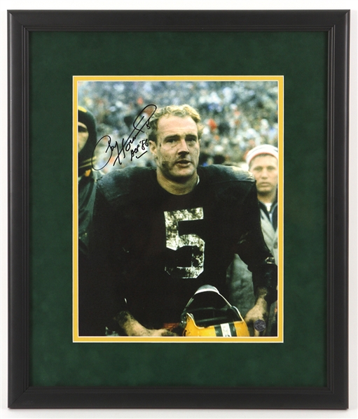 1957-1966 Paul Hornung Green Bay Packers Recently Signed 18" x 21" Framed Photo (JSA)