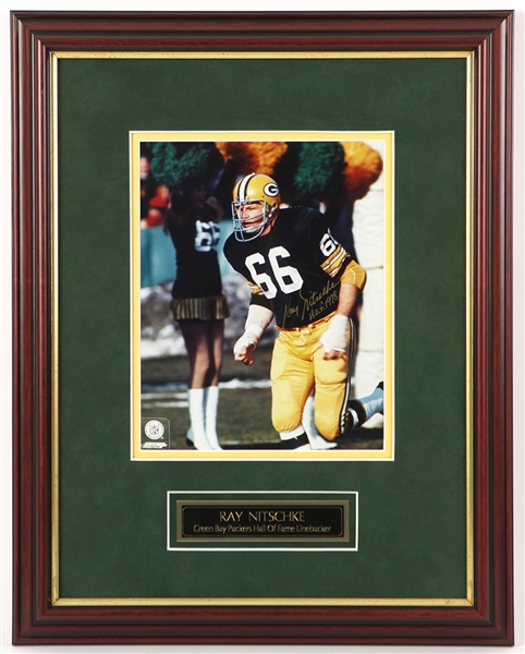 1958-1972 Ray Nitschke Green Bay Packers Signed 15" x 19" Framed Photo (JSA)