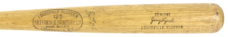 1954-60 Jerry Lynch Pirates/Reds H&B Louisville Slugger Professional Model Game Used Bat (MEARS LOA)