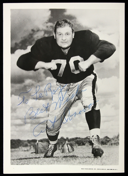 1950 Art Donovan Baltimore Colts Signed 5" x 7" B&W Photo (JSA)