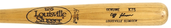 1980-83 Cliff Johnson Indians/Cubs/As/Jays Louisville Slugger Professional Model Game Used Bat (MEARS LOA)