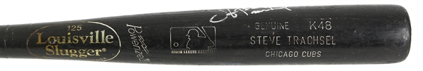 1999 Steve Trachsel Chicago Cubs Signed Louisville Slugger Professional Model Game Used Bat (MEARS LOA/JSA)