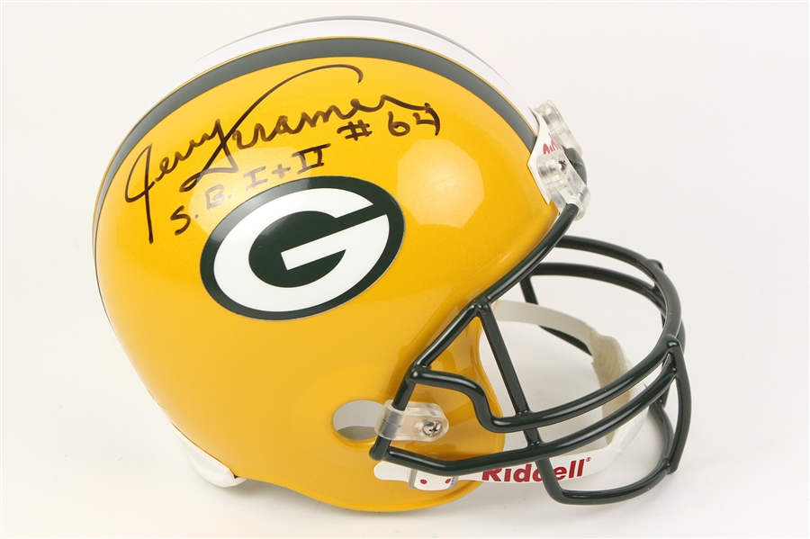 2000s Jerry Kramer Green Bay Packers Signed & Inscribed Full Size Helmet (JSA)