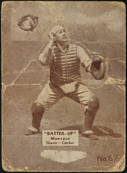 1934 Gus Mancuso New York Giants Batter-Up #67 Trading Card 
