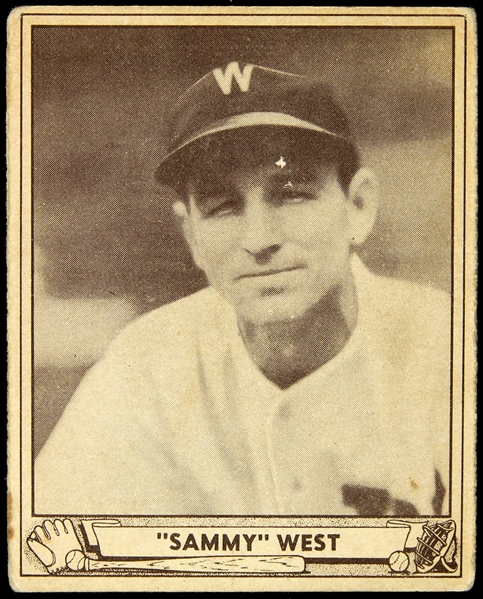 1940 Sammy West Washington Senators Play Ball Trading Card 