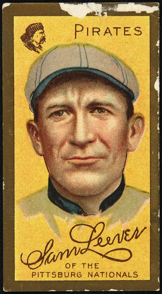 1911 T205 Sam Leever Pittsburgh Pirates Gold Border Trading Card