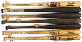 1970s-80s Professional Model Game Used Bat Collection - Lot of 14 w/ Julio Franco, Dave Henderson, Cliff Johnson, Bill Russell & More (MEARS LOA)