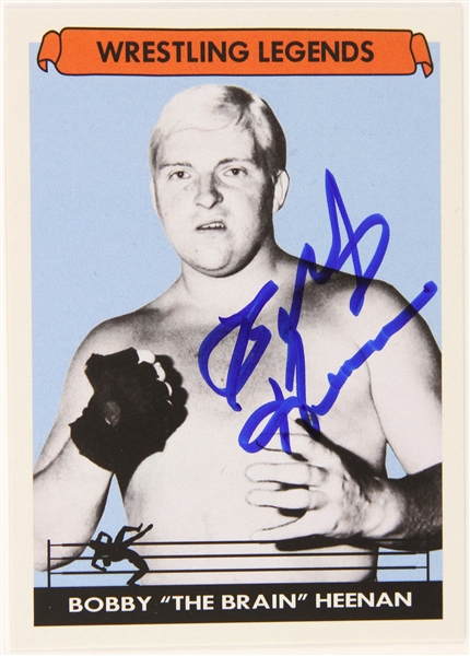 Bobby ‘The Brain’ Heenan Wrestling Legend Signed LE Trading Card (JSA)