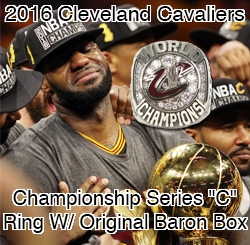 2016 Cleveland Cavaliers Championship Series "C" Ring W/ Original Baron Box 
