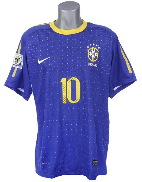 2010 Kaka Brazil National Soccer Team World Cup Jersey (MEARS LOA)