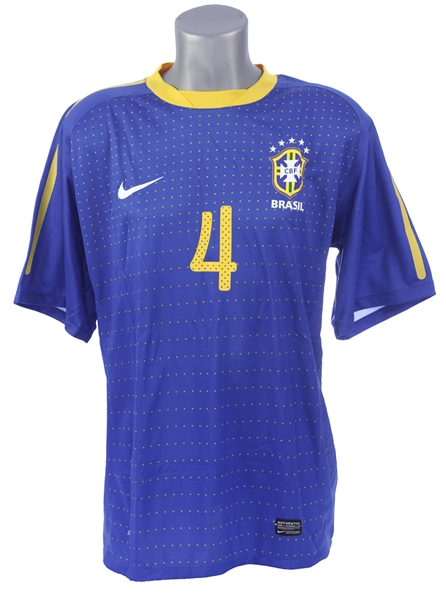 2010 Thiago Silva Brazil National Soccer Team Jersey (MEARS LOA)