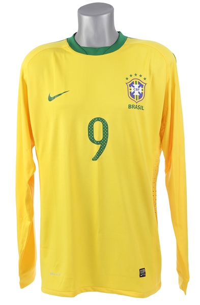 2010 Adriano Brazil National Soccer Team Jersey (MEARS LOA)