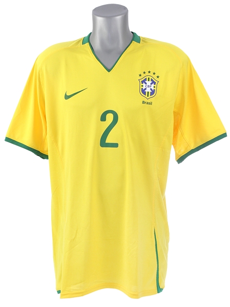 2008 Daniel Alves Brazil National Soccer Team Jersey (MEARS LOA)