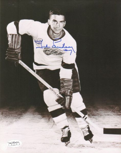 1940s-1950s Detroit Red Wings Ted Lindsay Signed Photo *JSA*