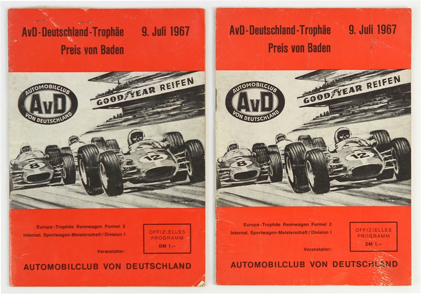 1967 Germany Grand Prix Race Programs (Lot of 2)