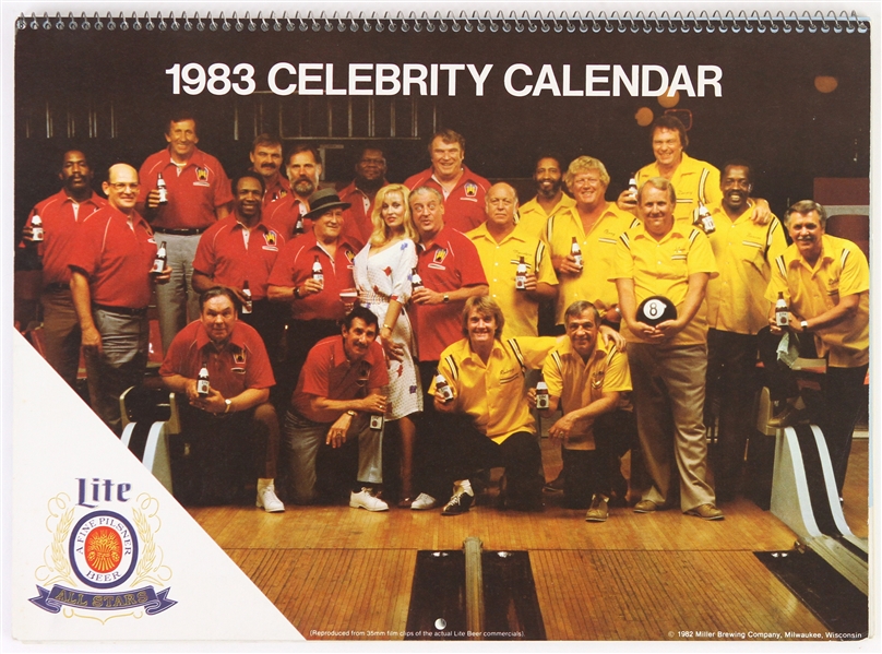 1983 Miller Lite Celebrity Calendar 