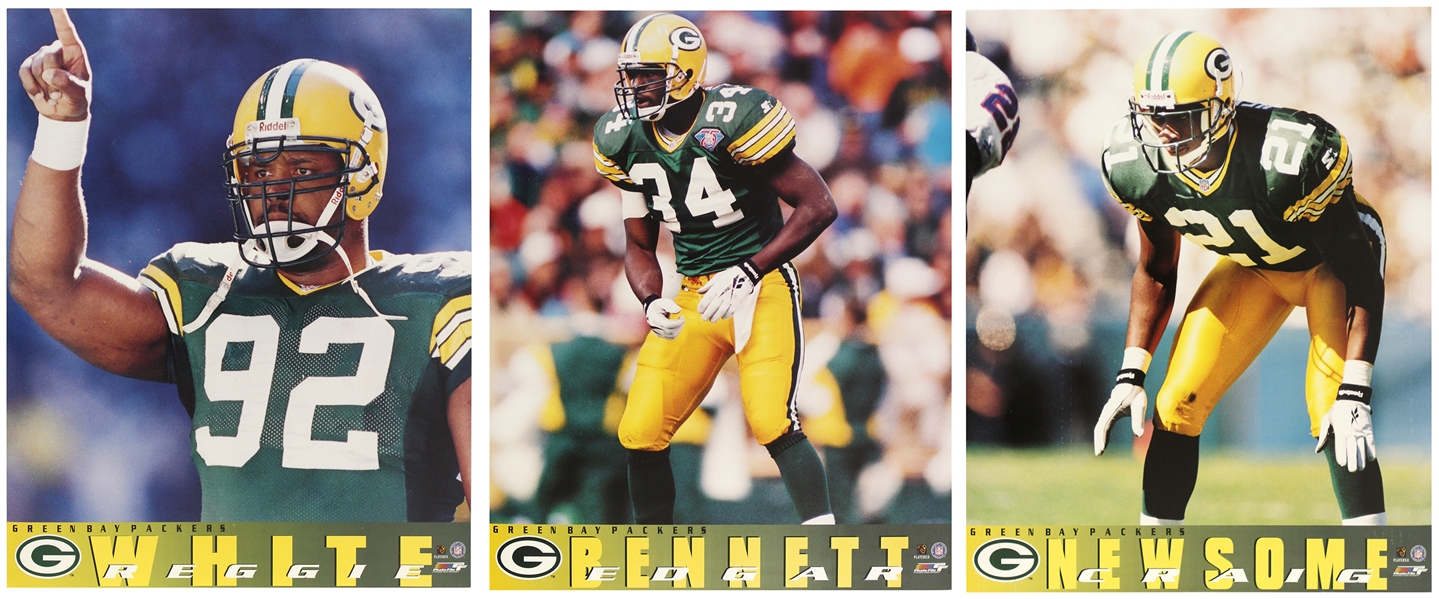 1990s Bennett / White / Newsome Green Bay Packers 16"x 20" Posters (Lot of 300+)
