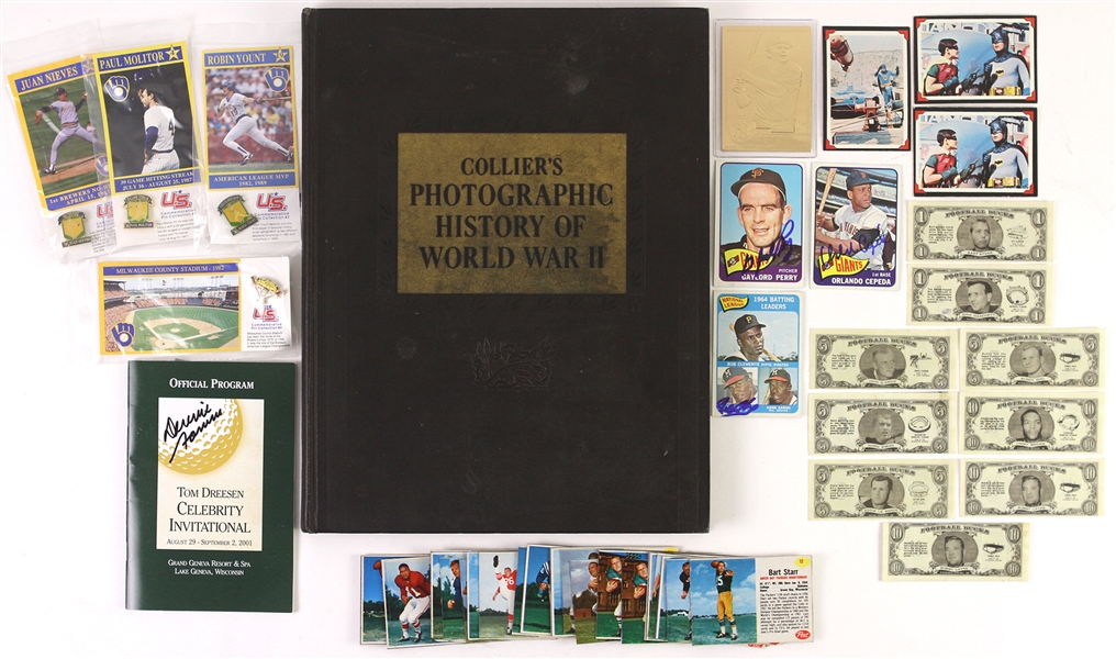 1940s-2000s Lot of 30+ Football, Baseball, Golf Memorabilia (JSA)