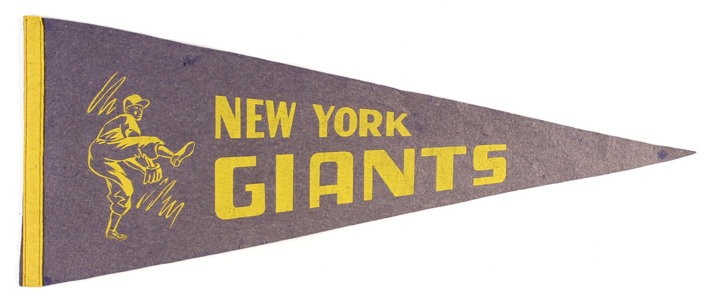 1940s New York Giants 28" Pennant